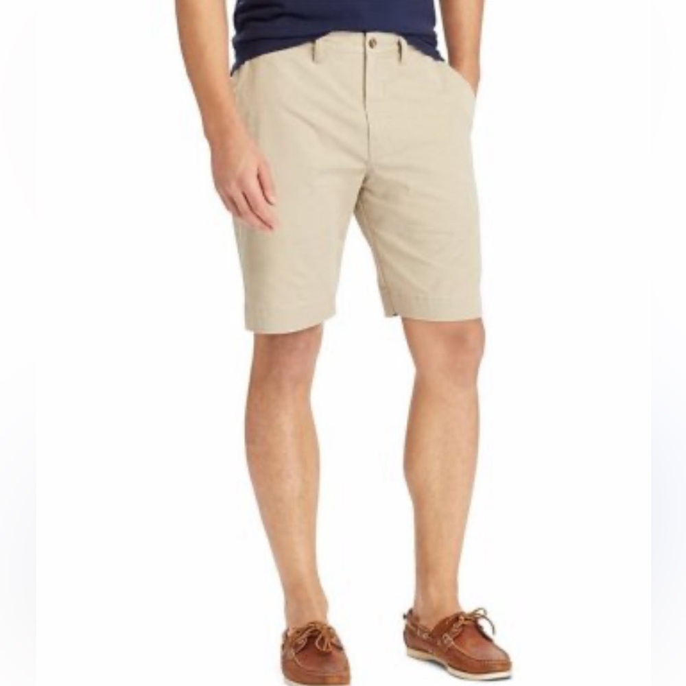 Polo Ralph Lauren Tan Classic Fit 9” Flat Front Shorts Size 42